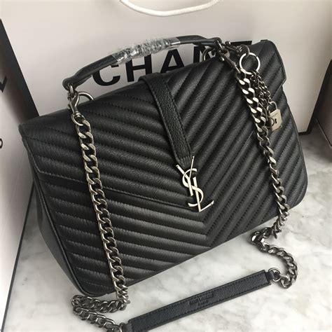 chic bag large ysl|Saint Laurent College Large Flap YSL Shoulder Bag in Quilted .